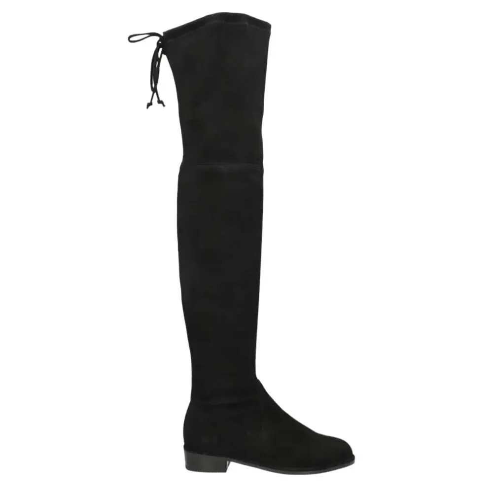 Stuart Weitzman Over The Knee Boots Womens 6.5 Black Vanland Suede New $950 MSRP
